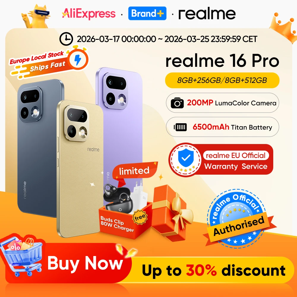 Realme 16 Pro  RAM:  8 GB | ROM: 256 GB