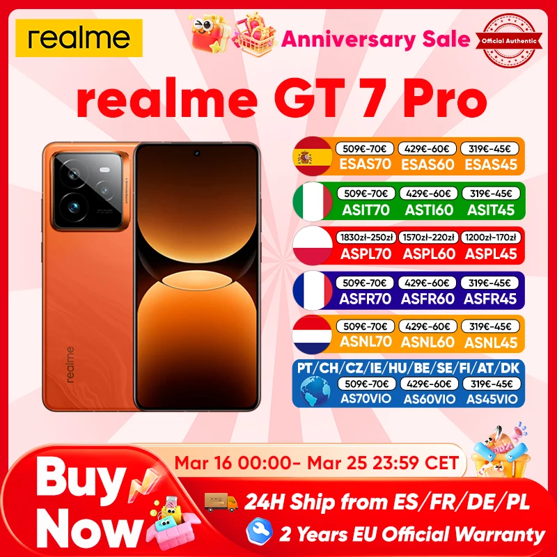 Realme GT 7 Pro  RAM: 12 GB | ROM: 256 GB