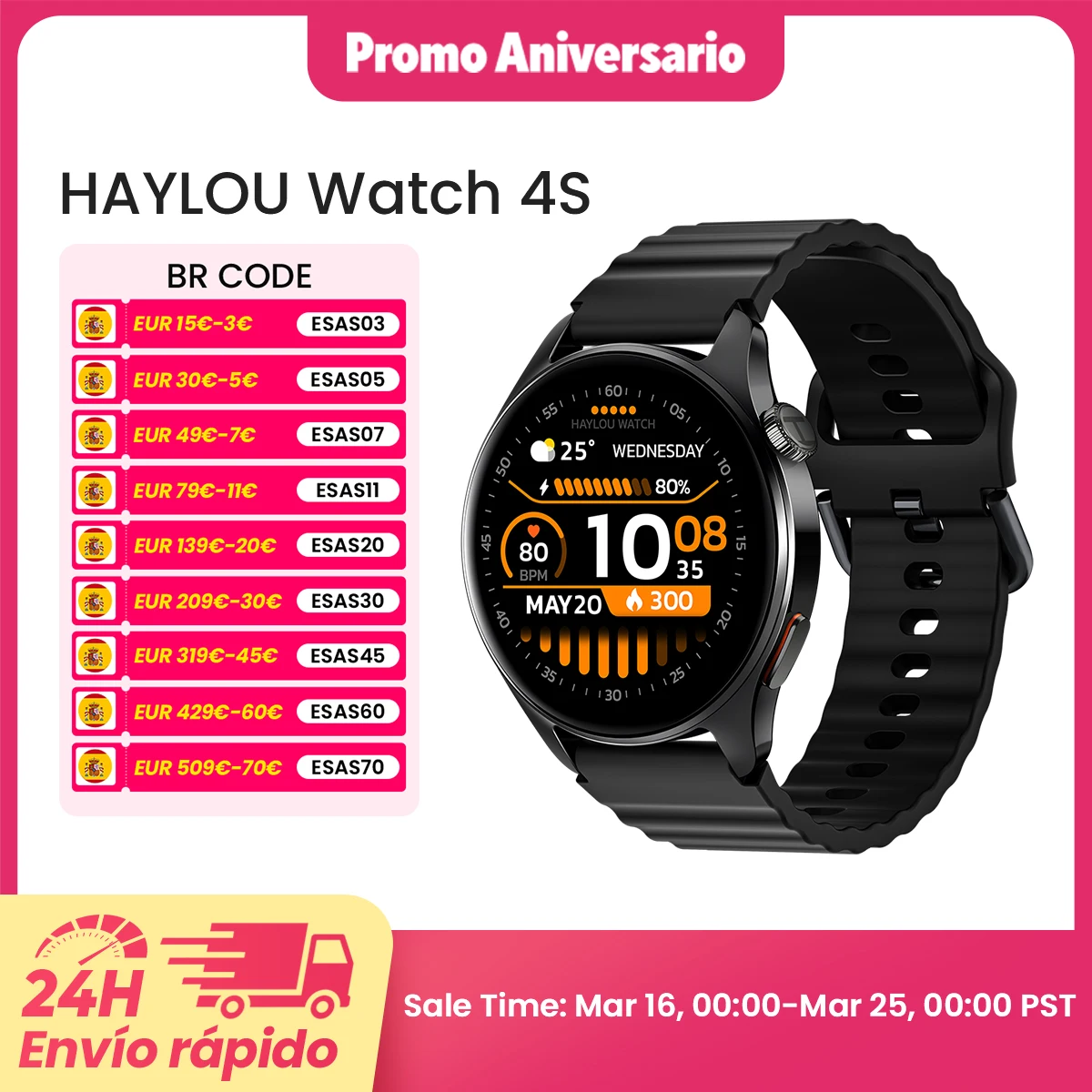 Reloj inteligente Haylou Watch 4S
