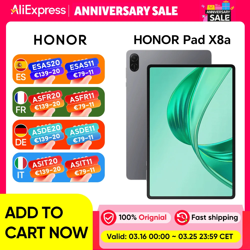 Tablet Honor Pad X8a 11 pulgadas