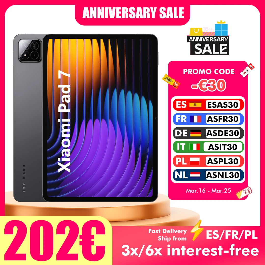 Tableta Xiaomi Pad 7 11'' 144Hz Wi-Fi 6E 8GB/128GB 8GB/256GB 8850mAh