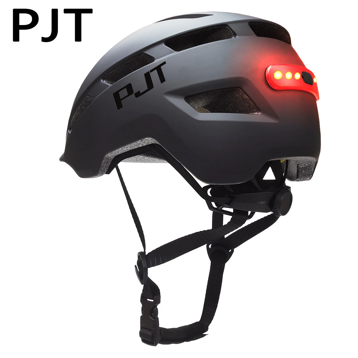 Casco ciclismo PJT con luz trasera
