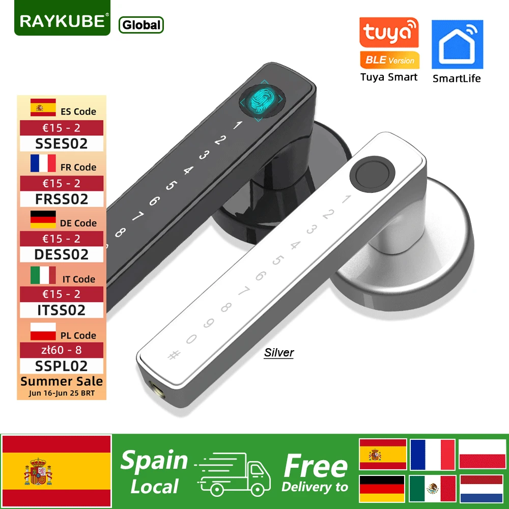 Cerradura inteligente RAYKUBE M5 Tuya BLE