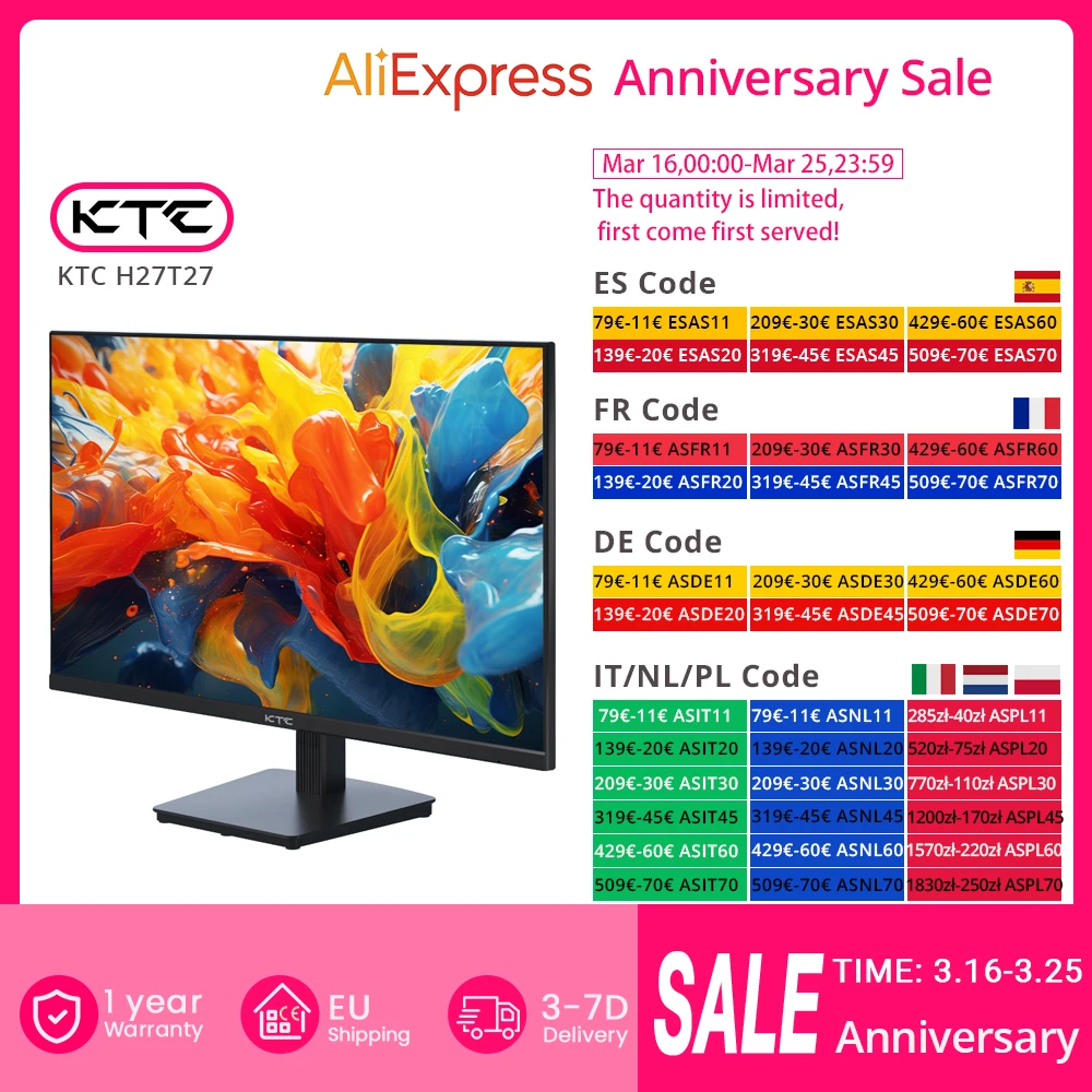 Monitor de juegos KTC H27T27 27 pulgadas