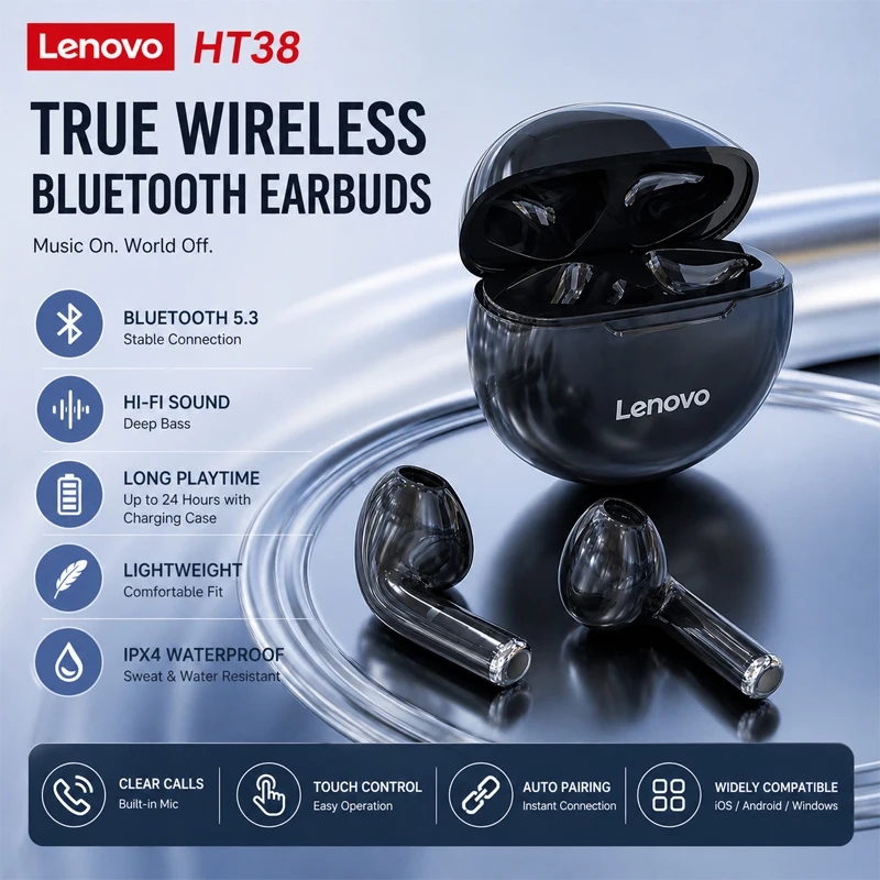 Auriculares inalámbricos Lenovo HT38