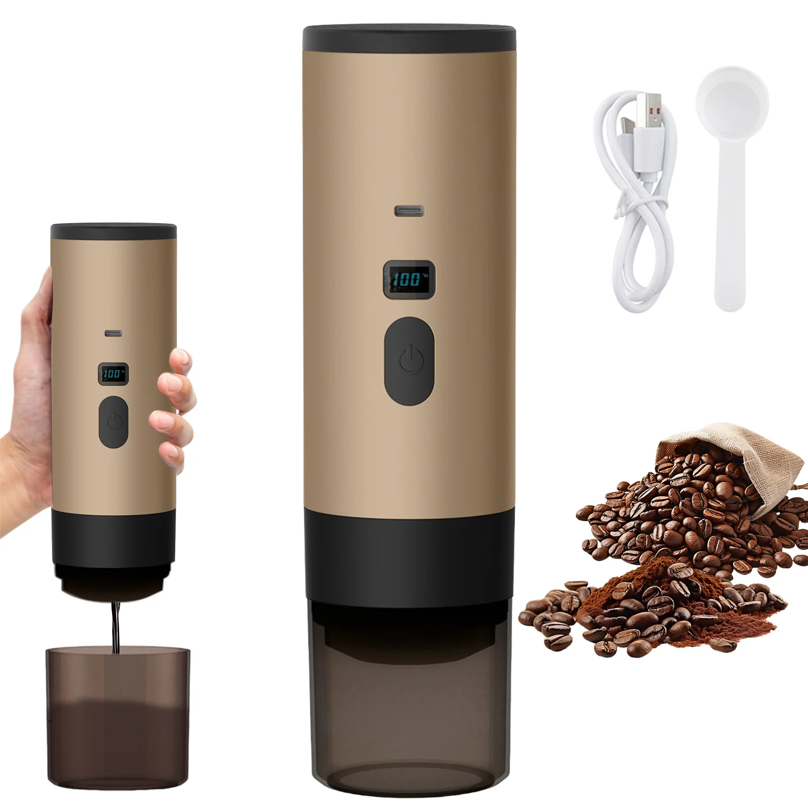 Cafetera portátil 3 en 1