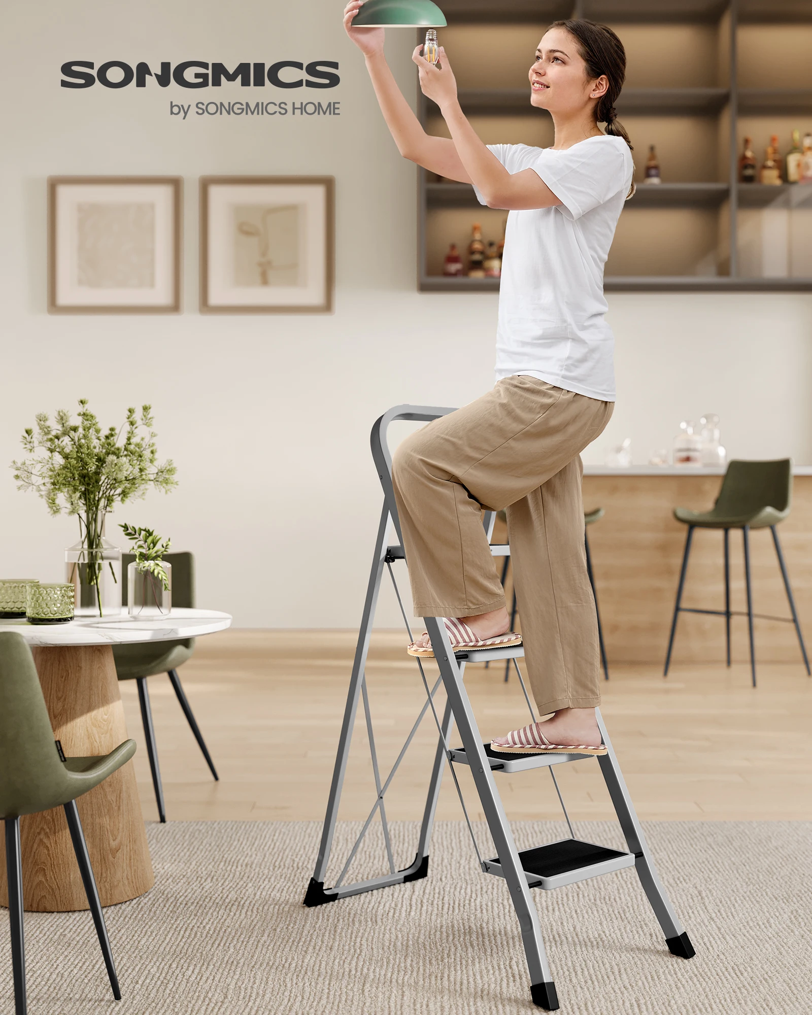 Escalera plegable SONGMICS 4 escalones