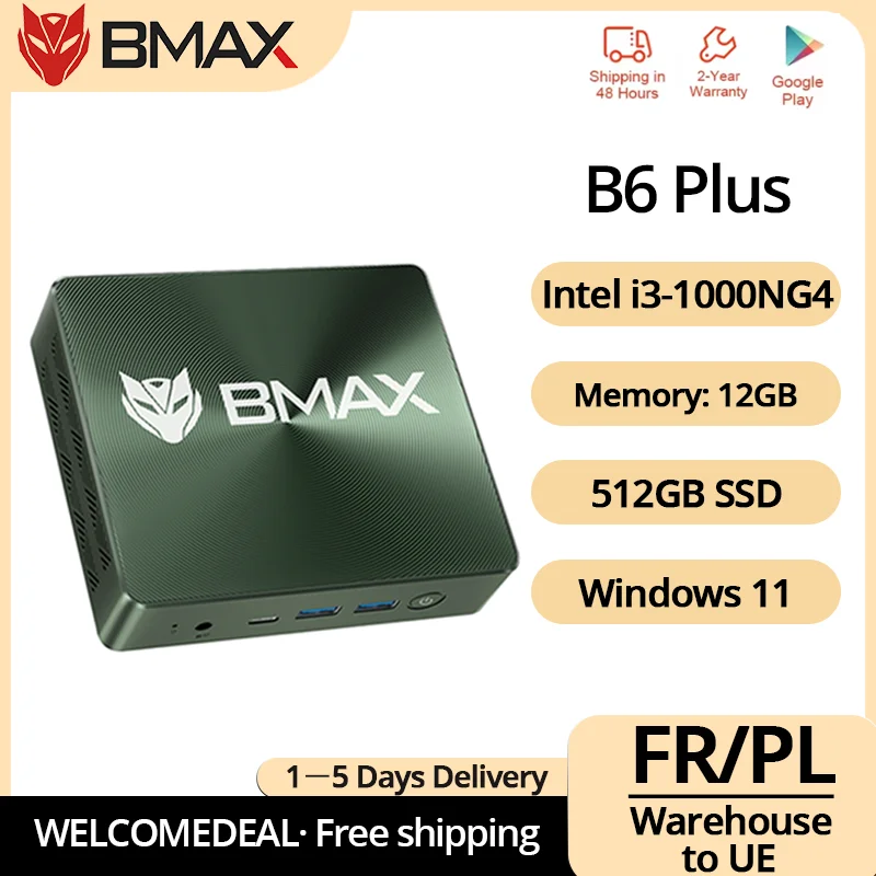 Mini PC BMAX B6 Plus 12GB 512GB SSD