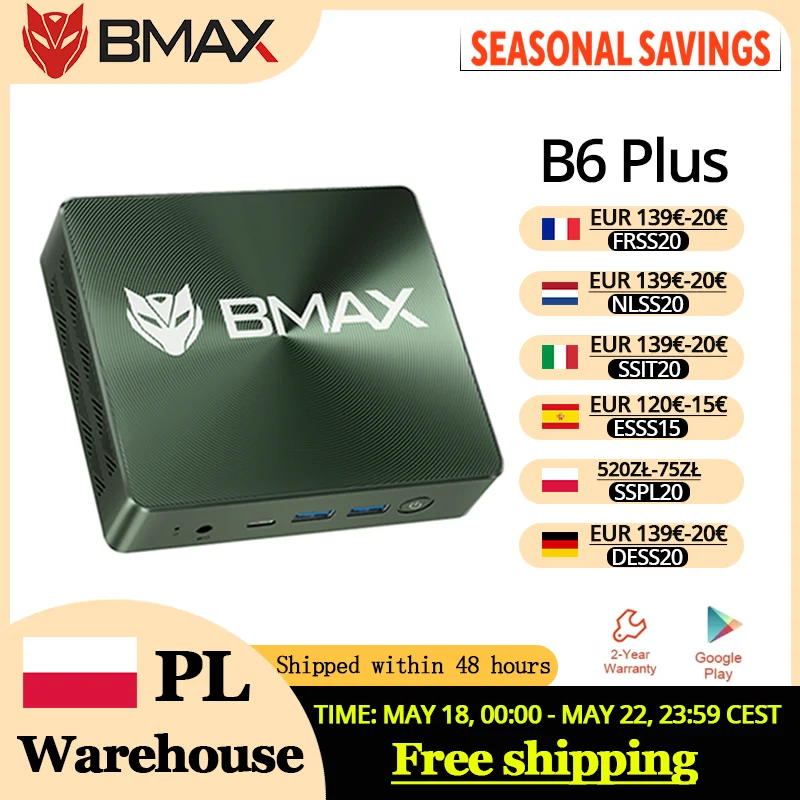 Mini PC BMAX B6 Plus con 12 GB RAM