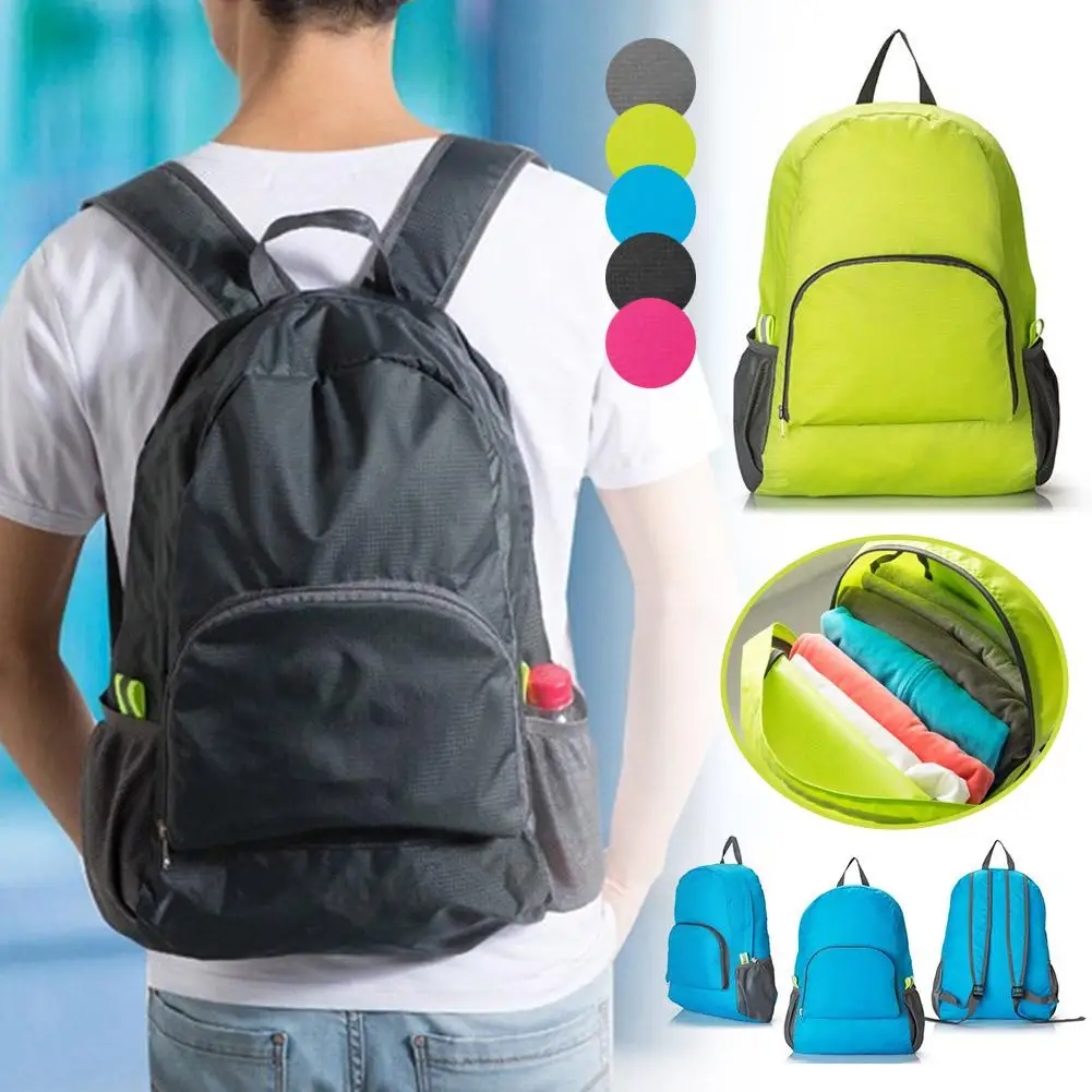 Mochila plegable de nailon ultraligera