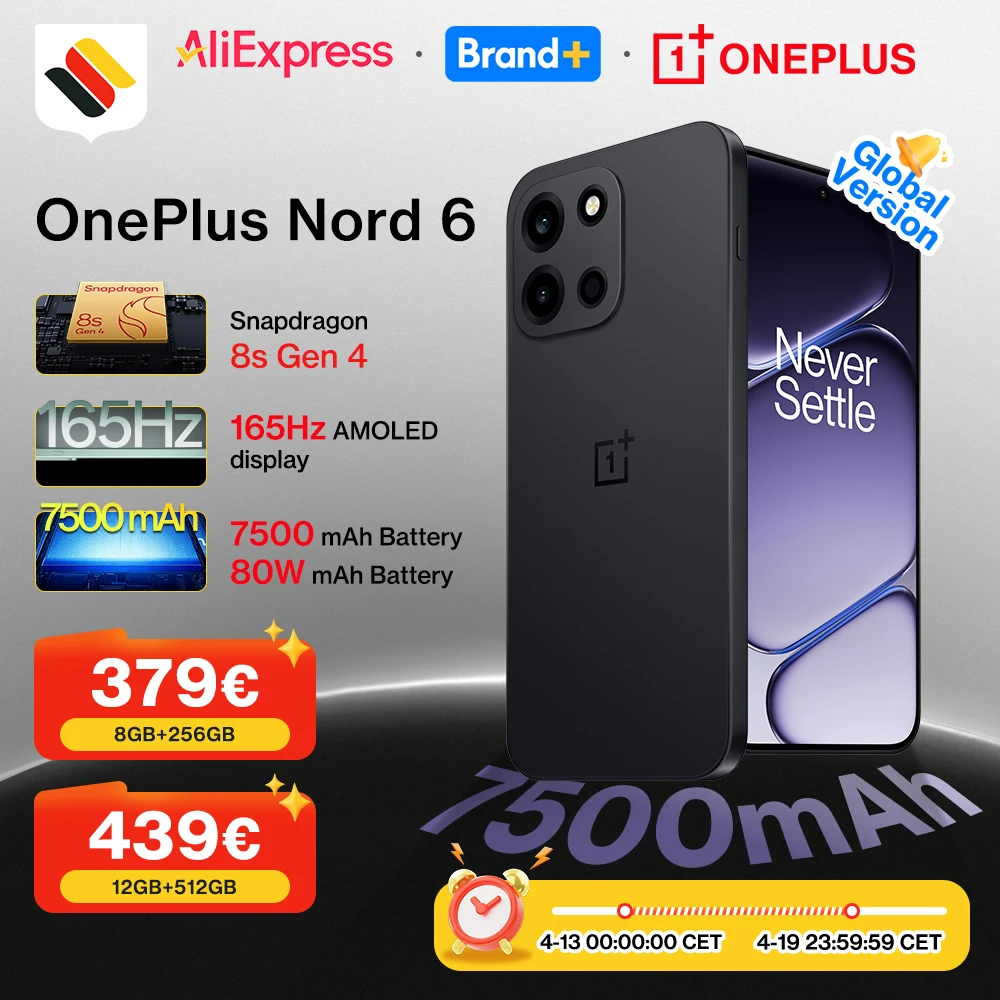 Oneplus Nord 6  RAM:  8 GB | ROM: 256 GB