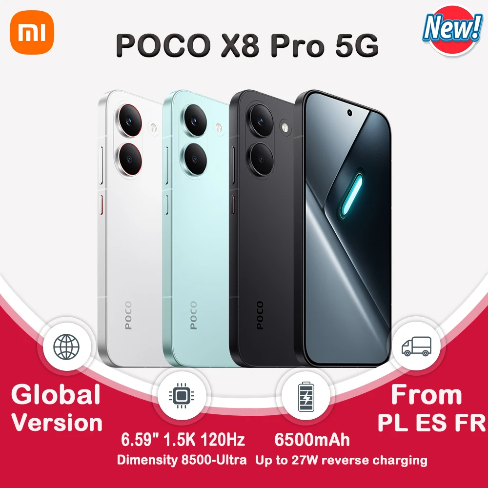 POCO X8 Pro - Smartphone de 6.59 " con Dimensity 8500-Ultra, batería de 6500 mAh, sensor Sony IMX882 de 50MP con OIS