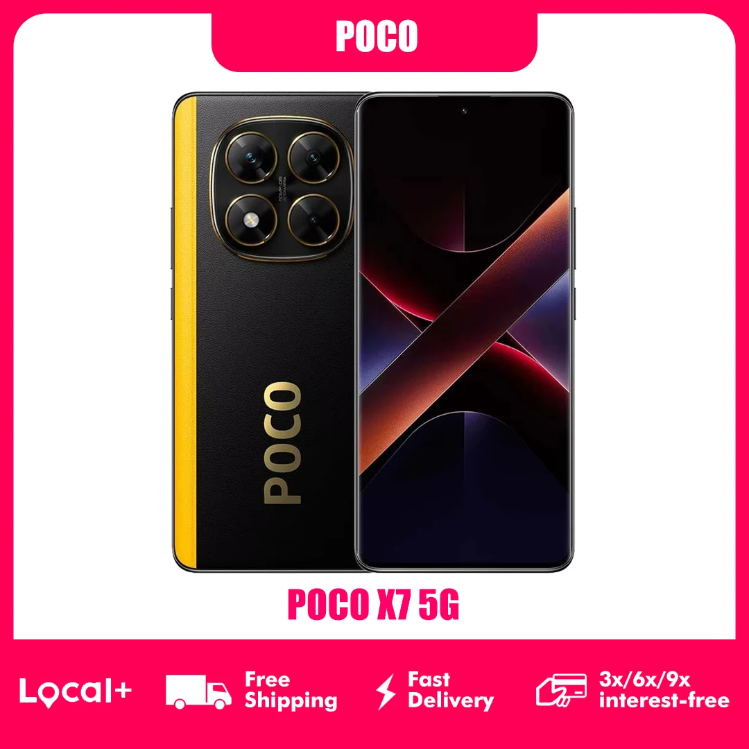 Poco X7 Versión Global, Dimensity 7300-Ultra, Pantalla Curva AMOLED de 6.67 Pulgadas y 1.5K, NFC, Sin Cargador