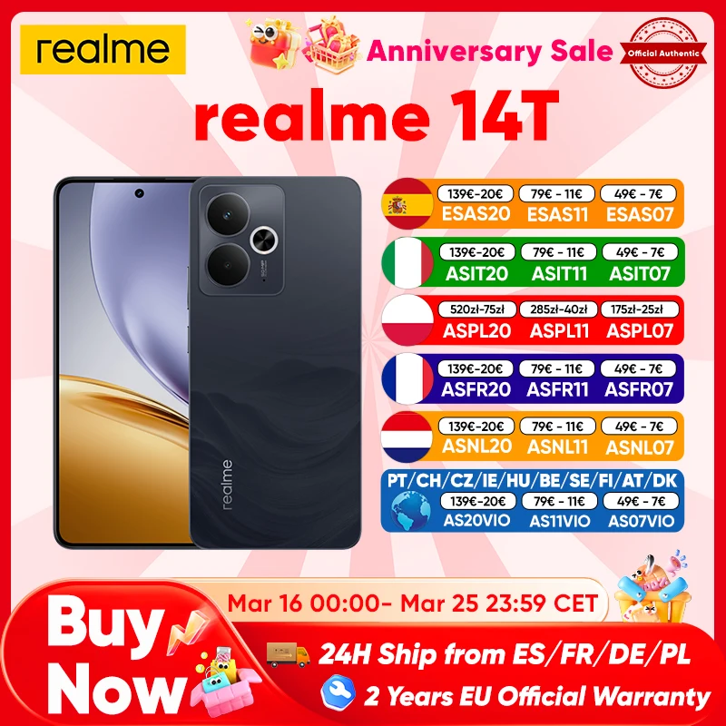 Realme 14T 8GB/256GB 5G Dimensity 6300