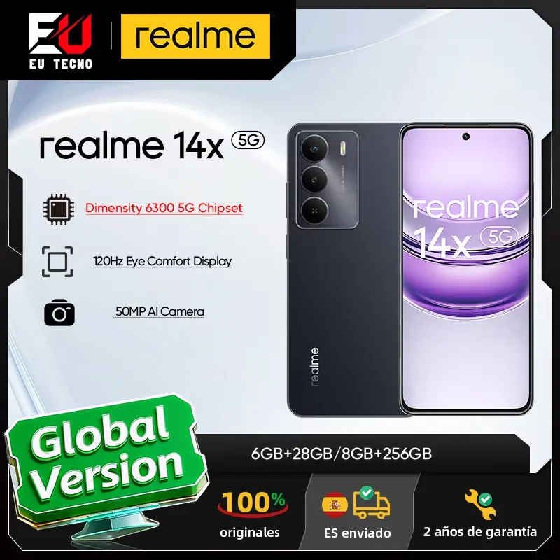 Realme 14X 5G 128GB o 256GBcpor 106,5€