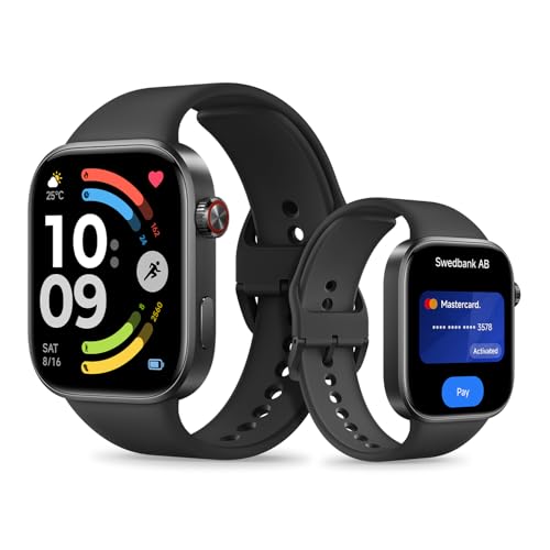 XIAOMI Redmi Watch 6 NFC, Reloj Inteligente Mujer y Hombre, Pantalla AMOLED 2.07'', Monitoreo cardíaco,sueño y estrés, 150+ Modos Deportivos, 24 Días de Batería, 5ATM, GPS, iOS & Android, Negro