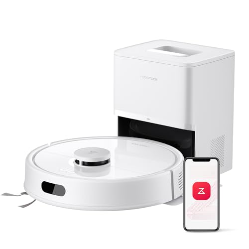 roborock Q7 L5+ Robot Aspirador y Fregador de 8000 Pa, 7 Weeks Autovaciado, Sistema Doble Antienredos, Navegación PreciSense LiDAR, Suelos Duros, Alfombras y Pelo de Mascotas, Blanco