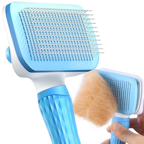 ACE2ACE Cepillo Para Perros Gatos, Cepillos Para Mascotas de Pelo Largo y Corto, Adecuado Para la Depilación de Perros Grandes, Medianas y Pequeñas, Depilación de Mascotas Con un Clic