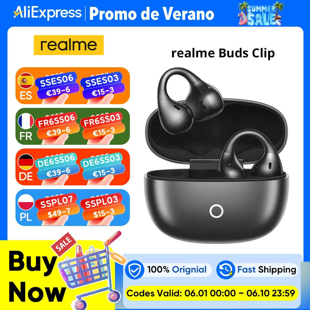 Auriculares realme Buds Clip