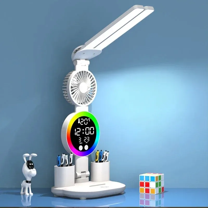 Lámpara de mesa LED con ventilador