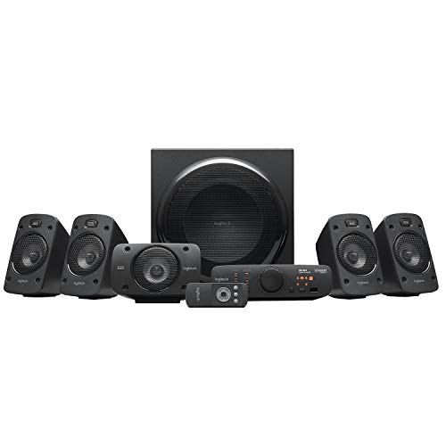 Logitech Z906 5.1 Sistema de Altavoces Sonido Envolvente THX, Certificado Dolby and DTS, 1000 W de Pico, Multi-Dispositivos, Entradas Audio Múltiples, Enchufe UK, PC, PS4, Xbox, TV - Negro