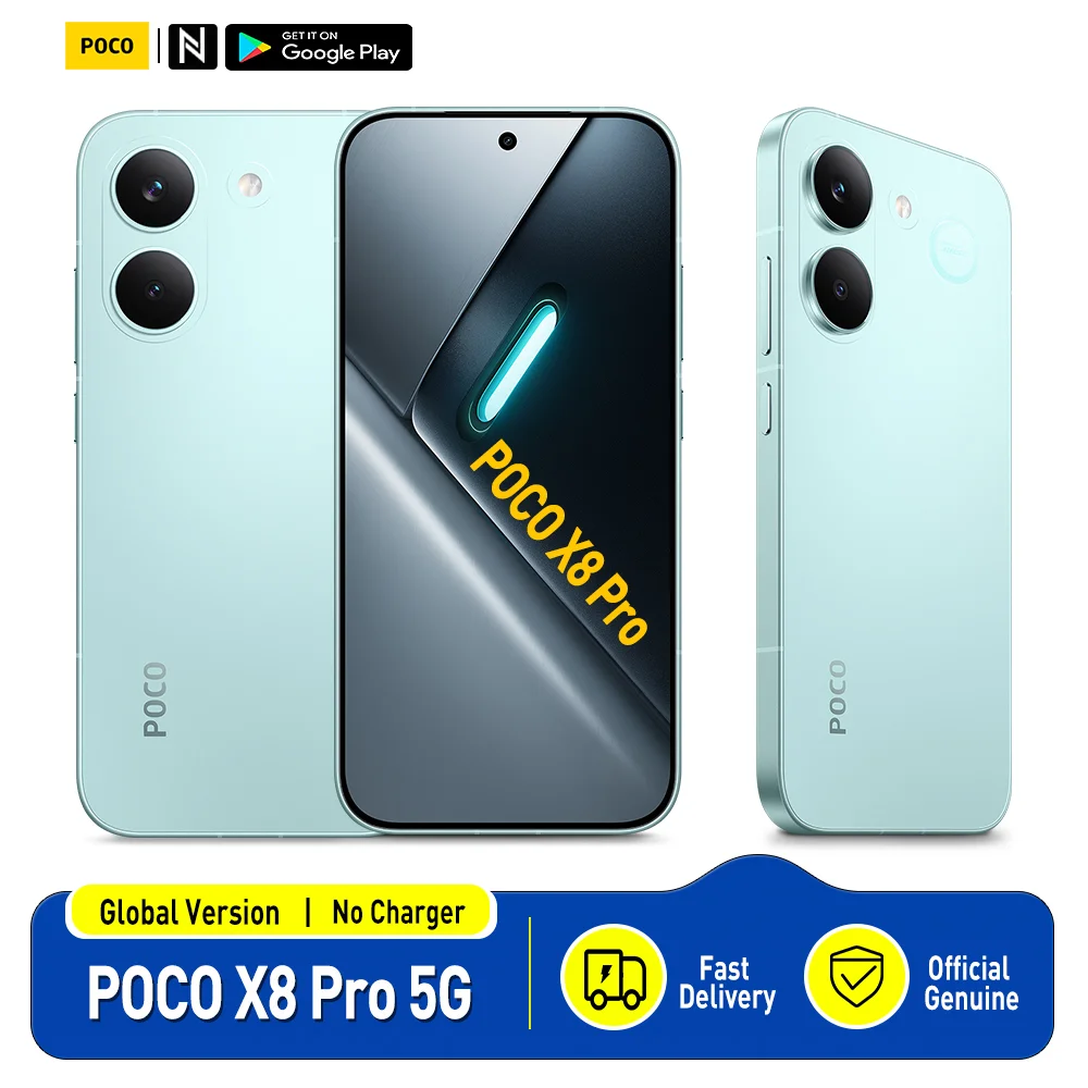 POCO X8 Pro 5G Versión Europea 256GB/512GB Dimensity 8500-Ultra Smartphone 6.59" AMOLED, 120Hz, Cámara 50MP, 6500mAh, NFC, Sin Cargador