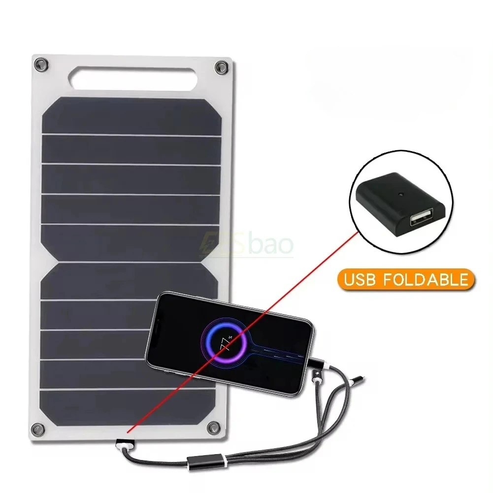 Panel Solar Portátil USB 5V
