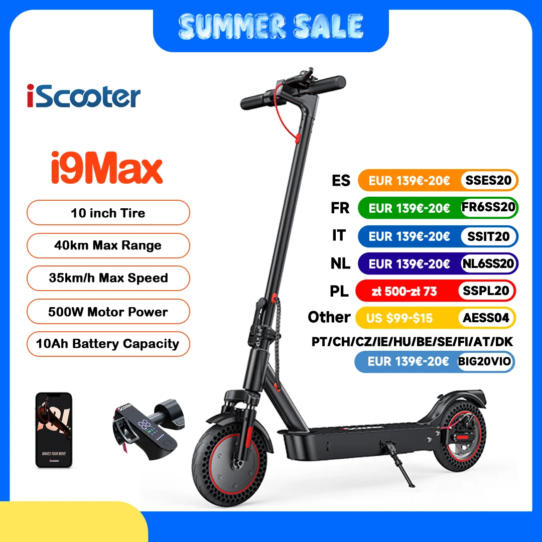 Patinete eléctrico iScooter i9Max