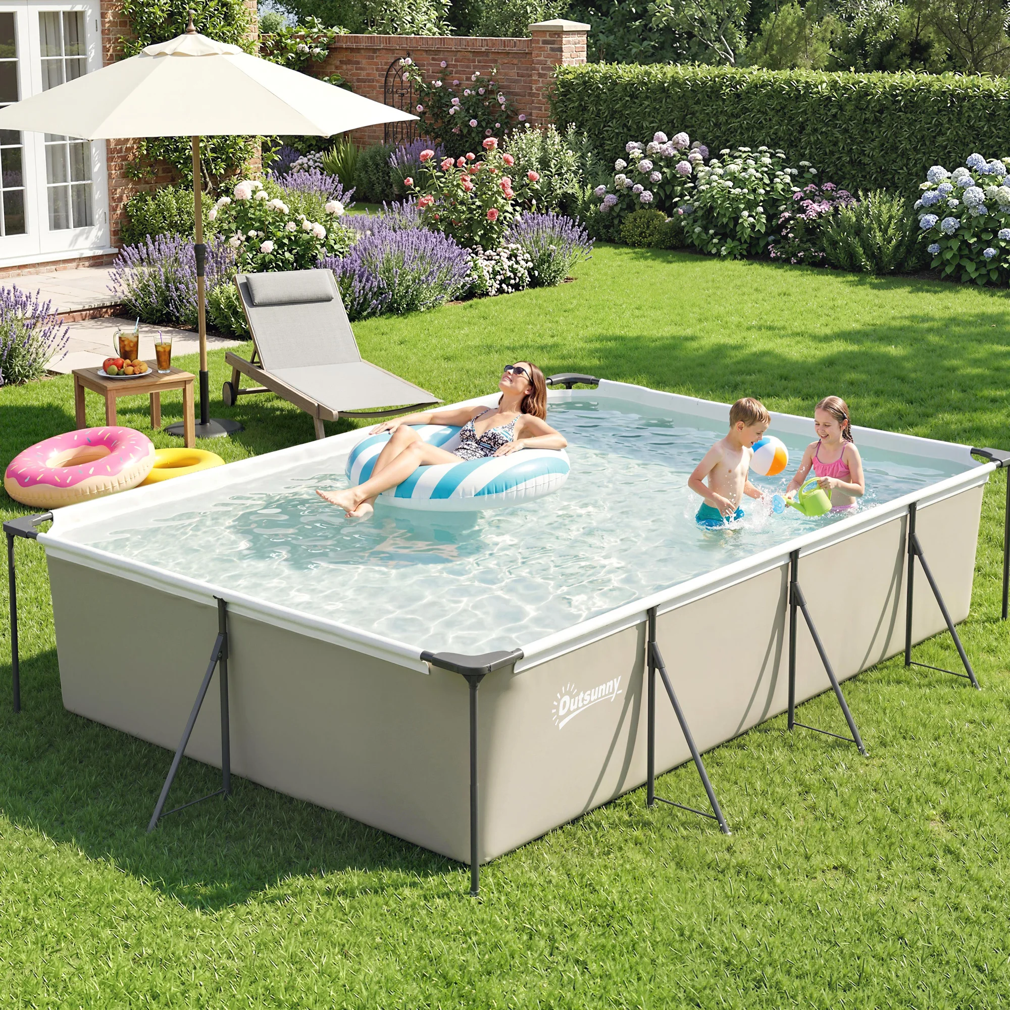 Piscina desmontable Outsunny