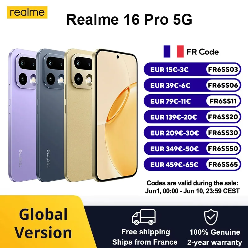 Realme 16 Pro  RAM:  8 GB | ROM: 256 GB