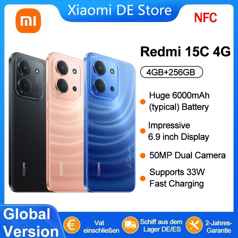 Redmi 15C  RAM:  4 GB | ROM: 256 GB