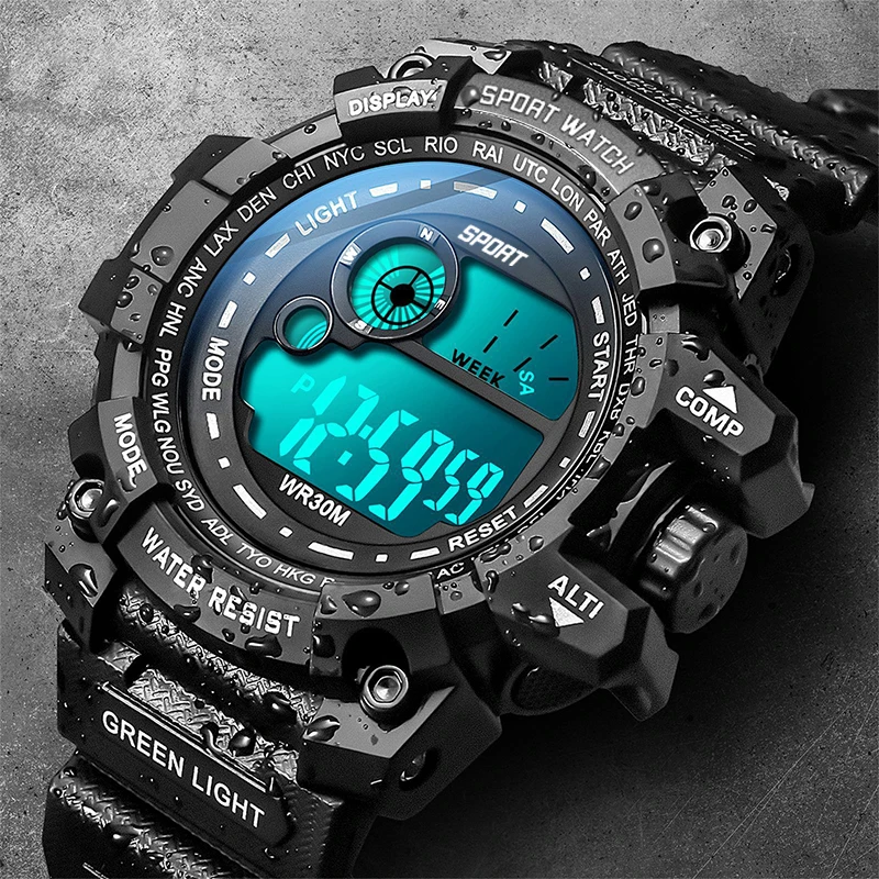 Reloj digital LED deportivo