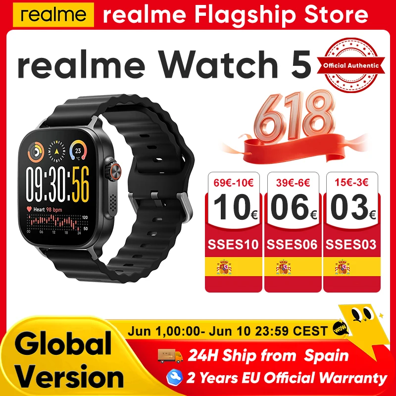Reloj inteligente realme Watch 5