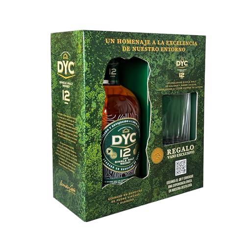 Whisky DYC 12 años con vaso
