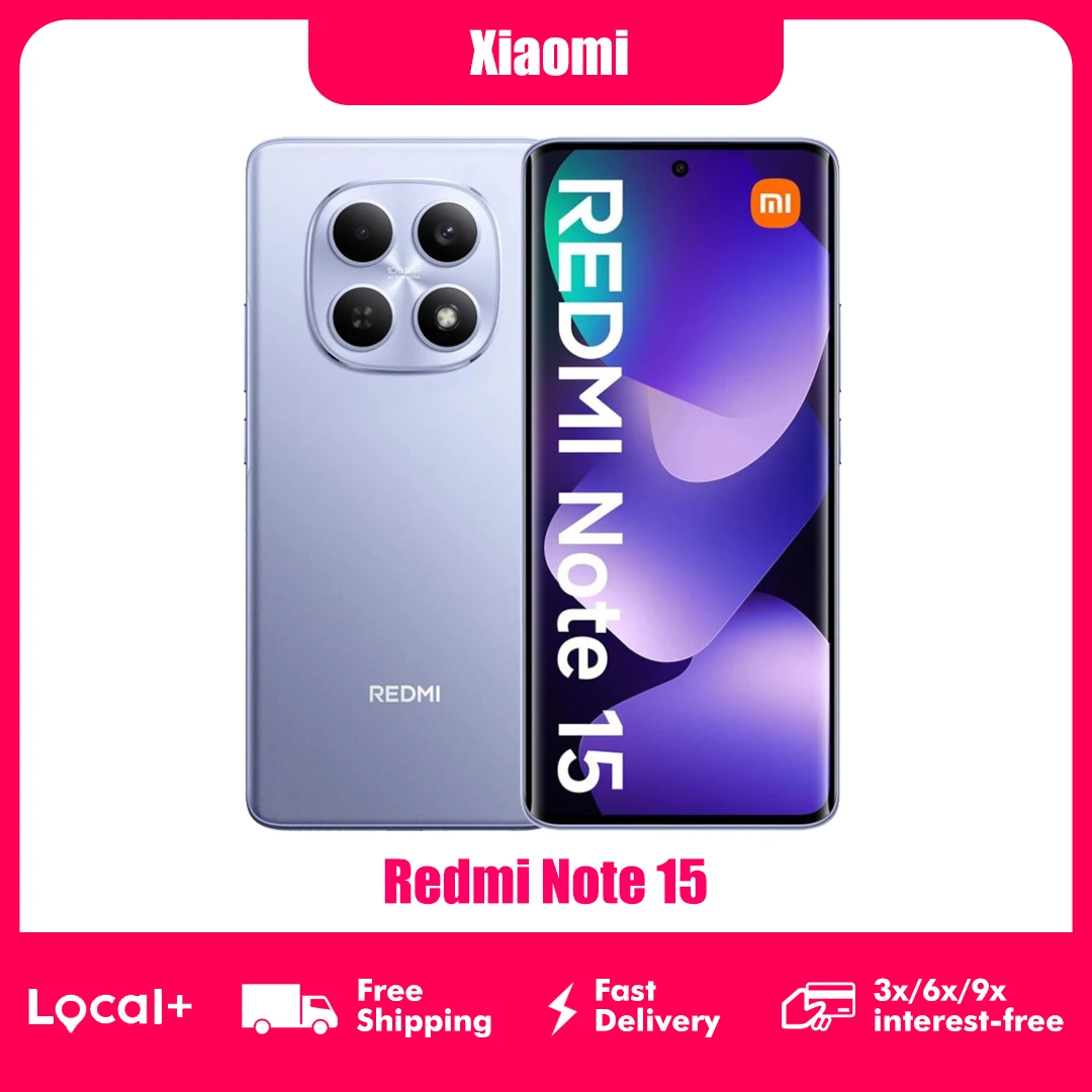 Xiaomi Redmi Note 15 6GB 128GB 8GB 256GB Pantalla AMOLED de 6.77" Cámara de 108MP Batería de 6000mAh