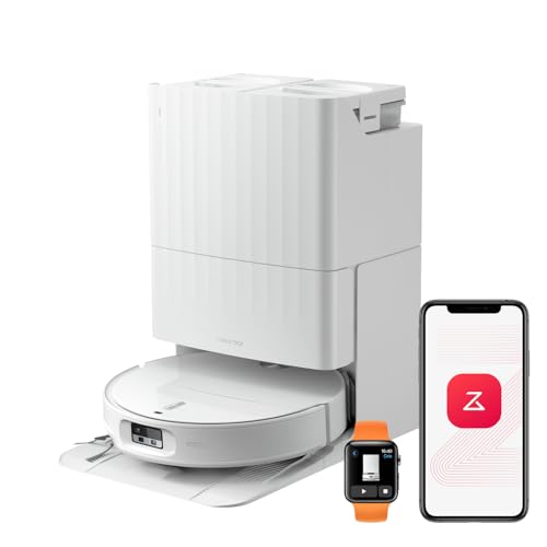 roborock Qrevo Edge 2 Robot Aspirador, Succión de 25000 Pa, 7,98 cm Ultrafino para Espacios Reducidos, Base Todo en Uno, Sistema antienredos, Evitación de 280+ Tipos de Obstáculos, Blanco