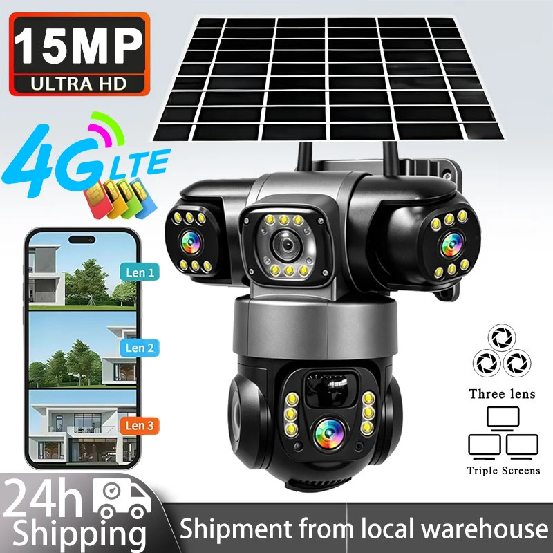 Cámara Solar V380 Pro 15MP