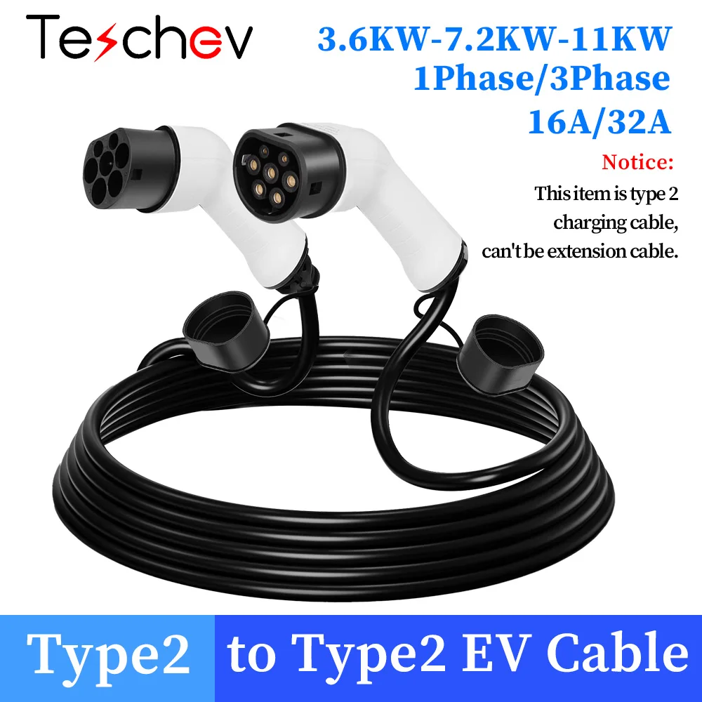 Cable de carga EV Teschev 32A 7KW