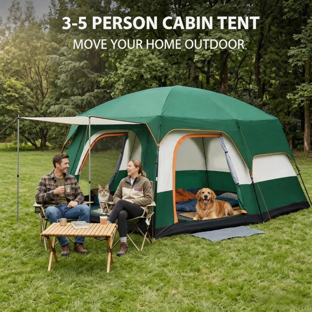 Carpa hexagonal portátil para camping