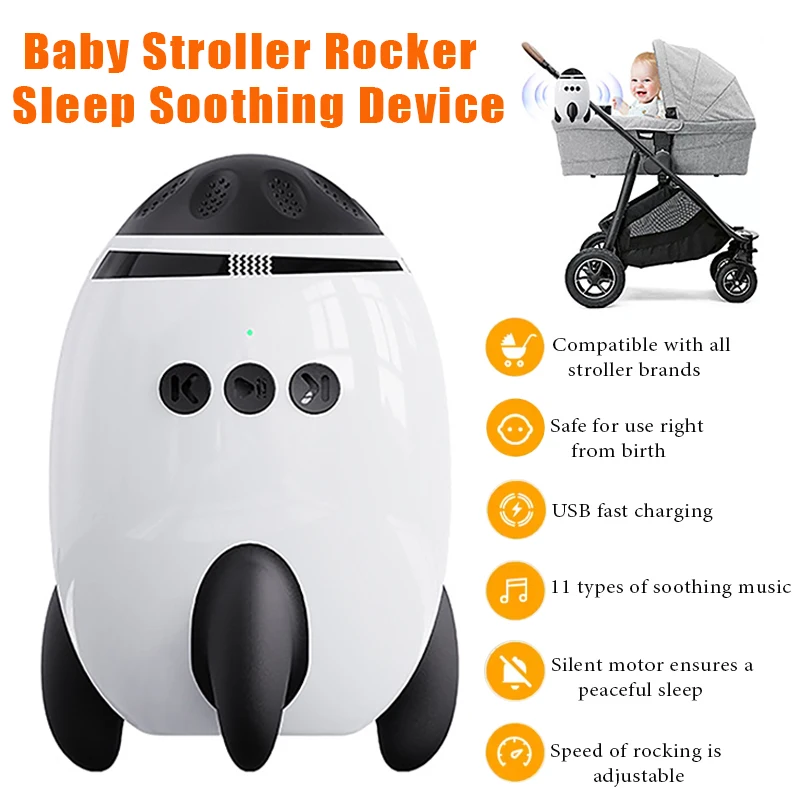 Dispositivo calmante portátil para bebé, multifuncional, inalámbrico, Bluetooth, ayuda para dormir, vibración con música relajante, sonido de ruido blanco