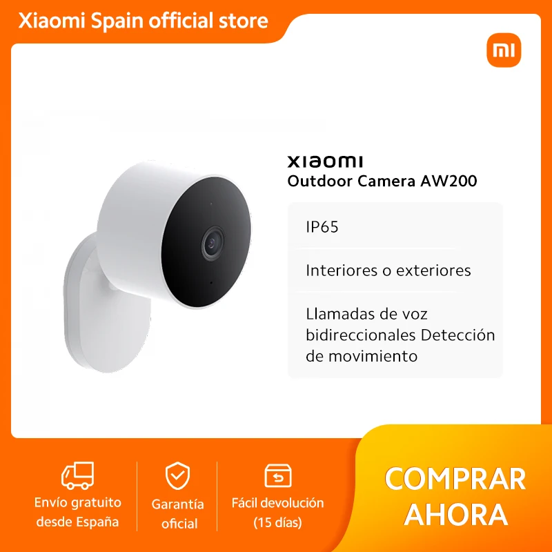 Official｜Xiaomi Outdoor Camera AW200｜IP65 | Interiores o exteriores | Llamadas de voz bidireccionales Detección de movimiento |