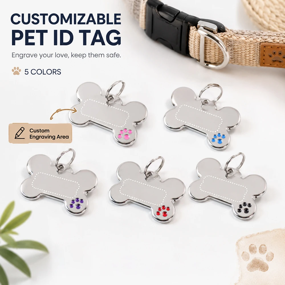 Placa de Identificación para Perros Personalizada