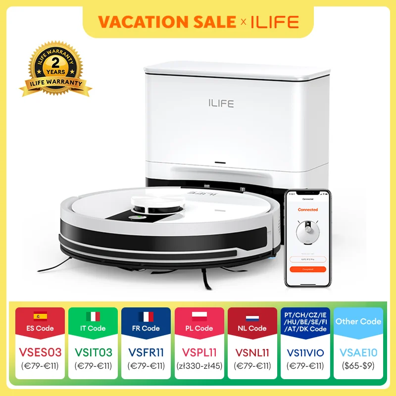 Robot aspirador y fregador ILIFE A12 Pro