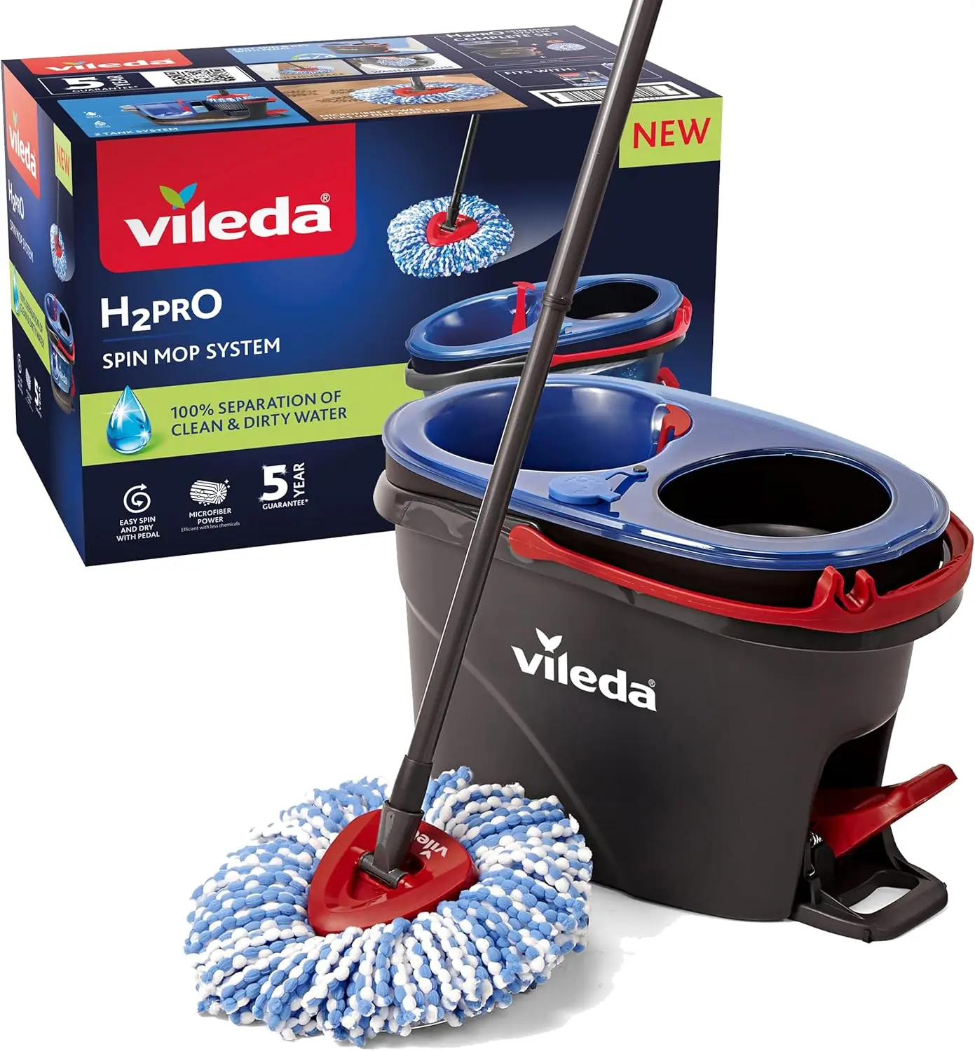 Sistema de fregado Vileda H2PrO Spin mop