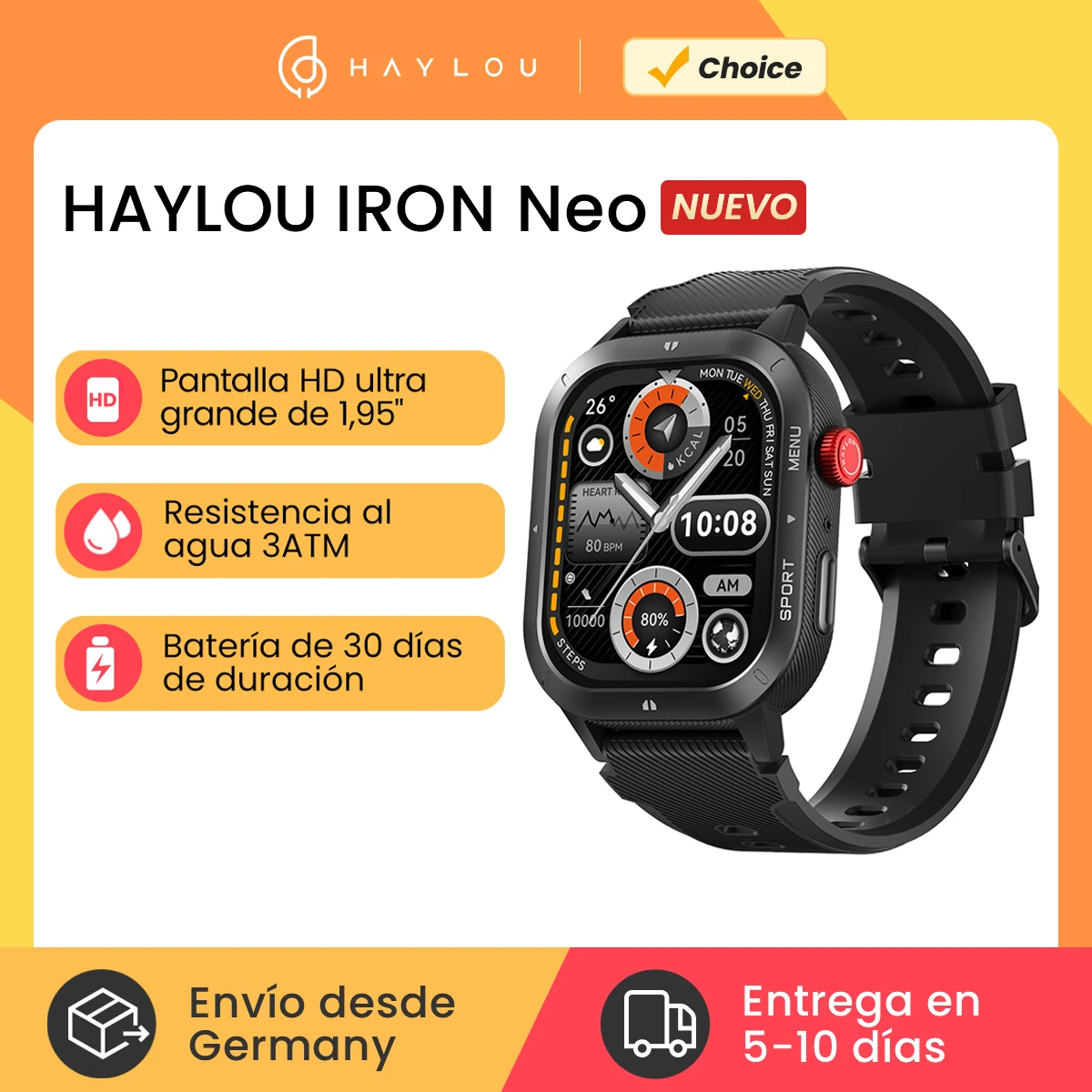 Smartwatch Haylou Iron Neo 1,95»
