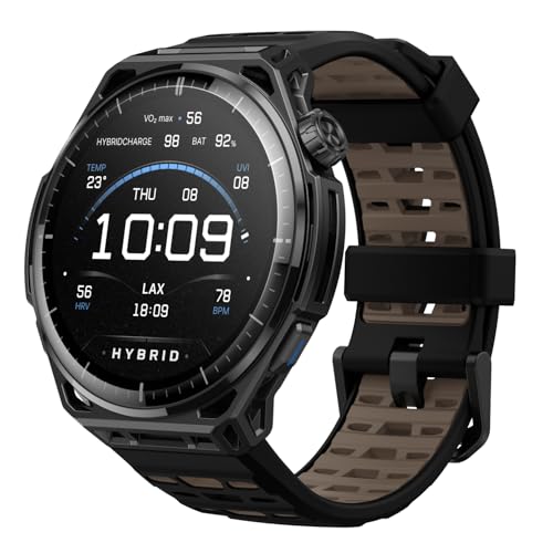 Amazfit Balance 3 Reloj Inteligente GPS 48mm, Pantalla AMOLED 1,5" Cristal Zafiro, NFC, batería de 21 días, Linterna, 64 GB de Almacenamiento, mapas, HYROX, para Android e iPhone, Titanio