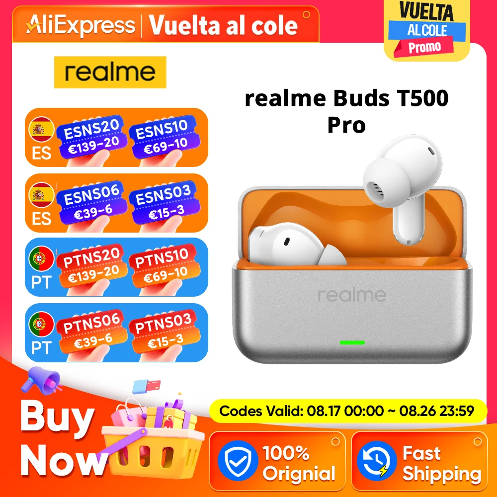 Auriculares Realme Buds T500 Pro