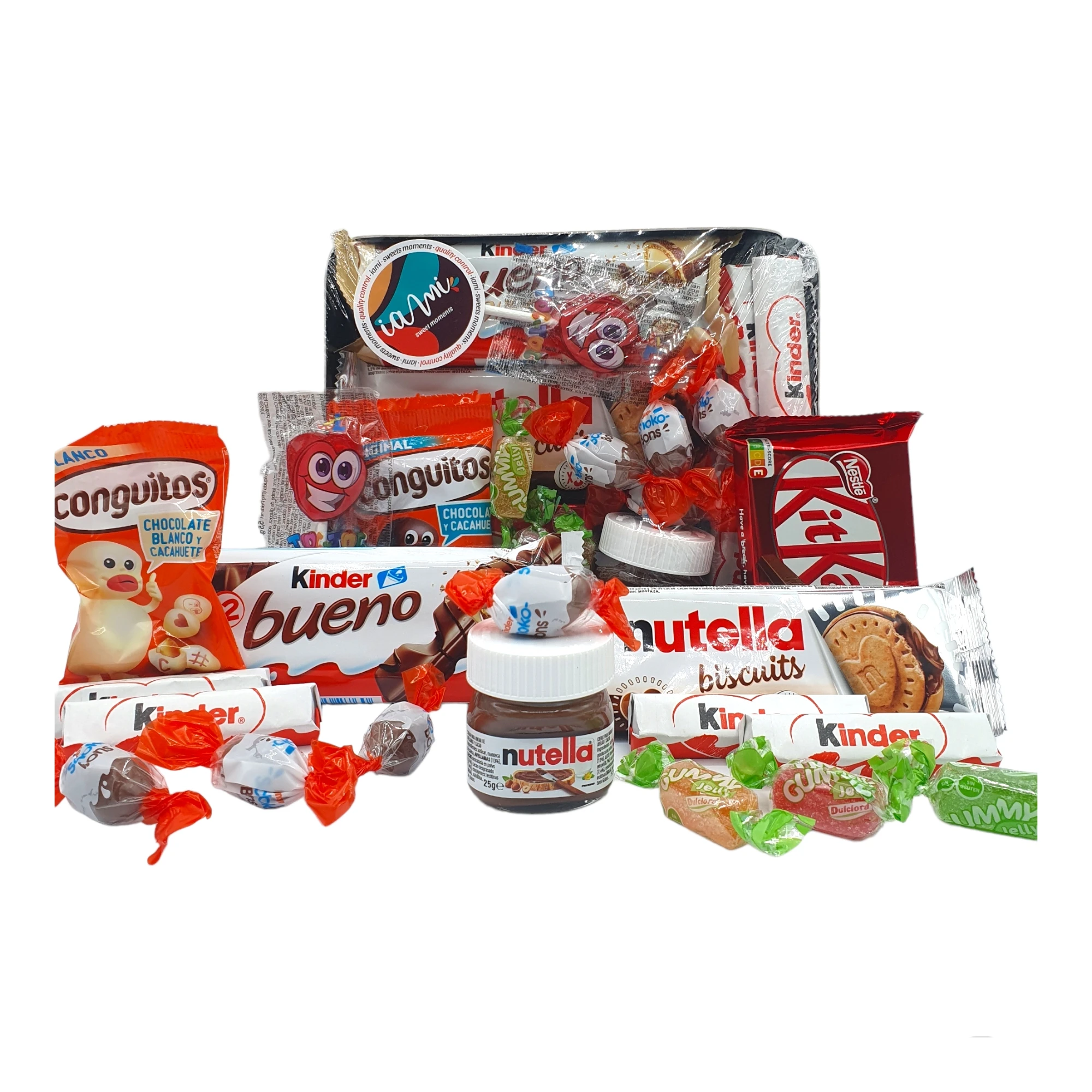 Bandeja de chocolates Kinder Nutella Conguitos