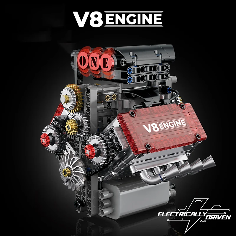 Bloques de construcción motorizados con motor V8