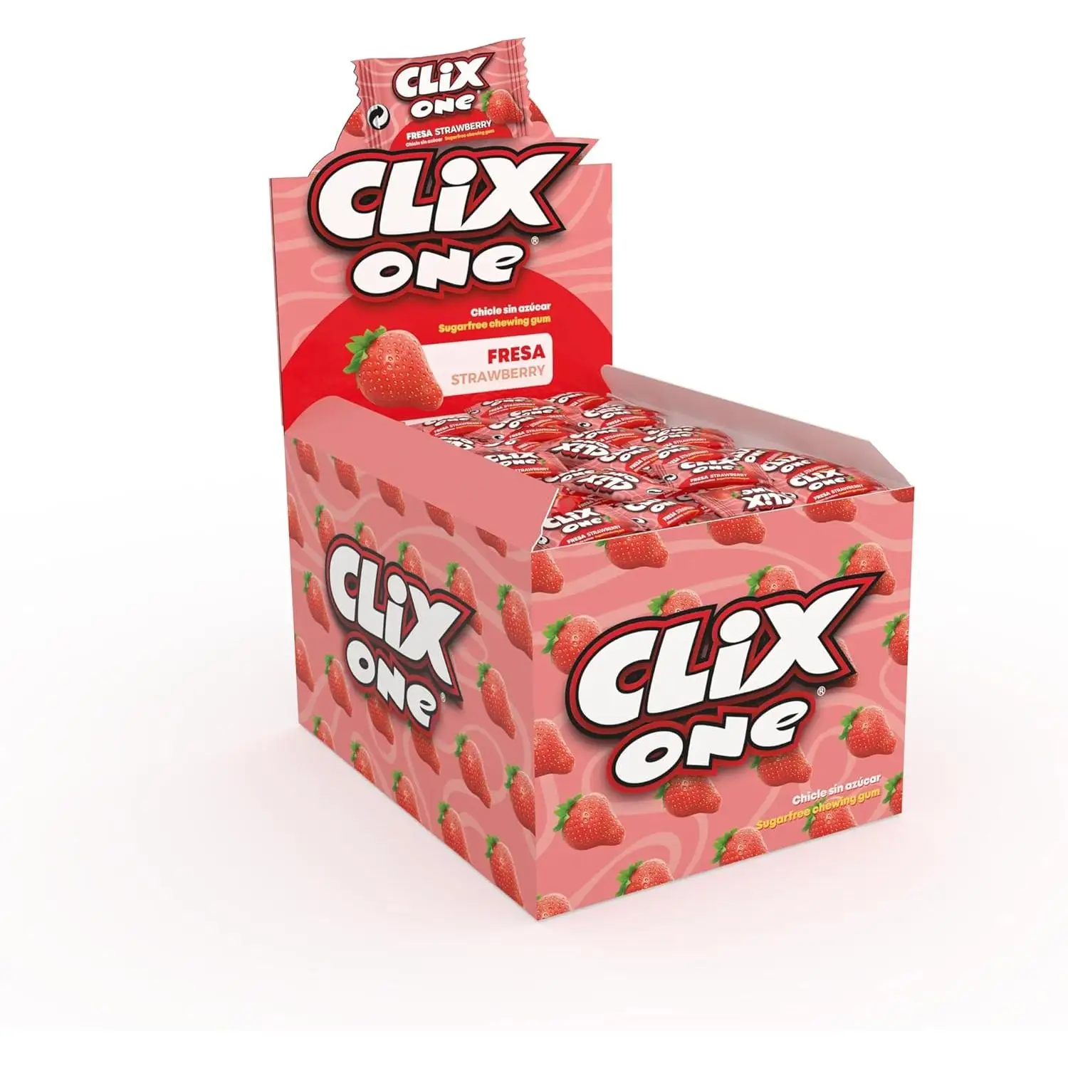 Chicles sin azúcar Clix sabor fresa